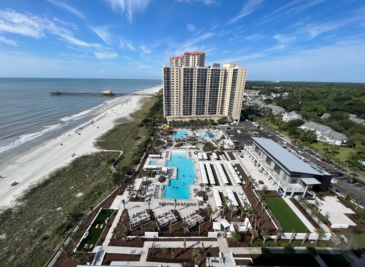 Currents Seaside Entertainment drone view