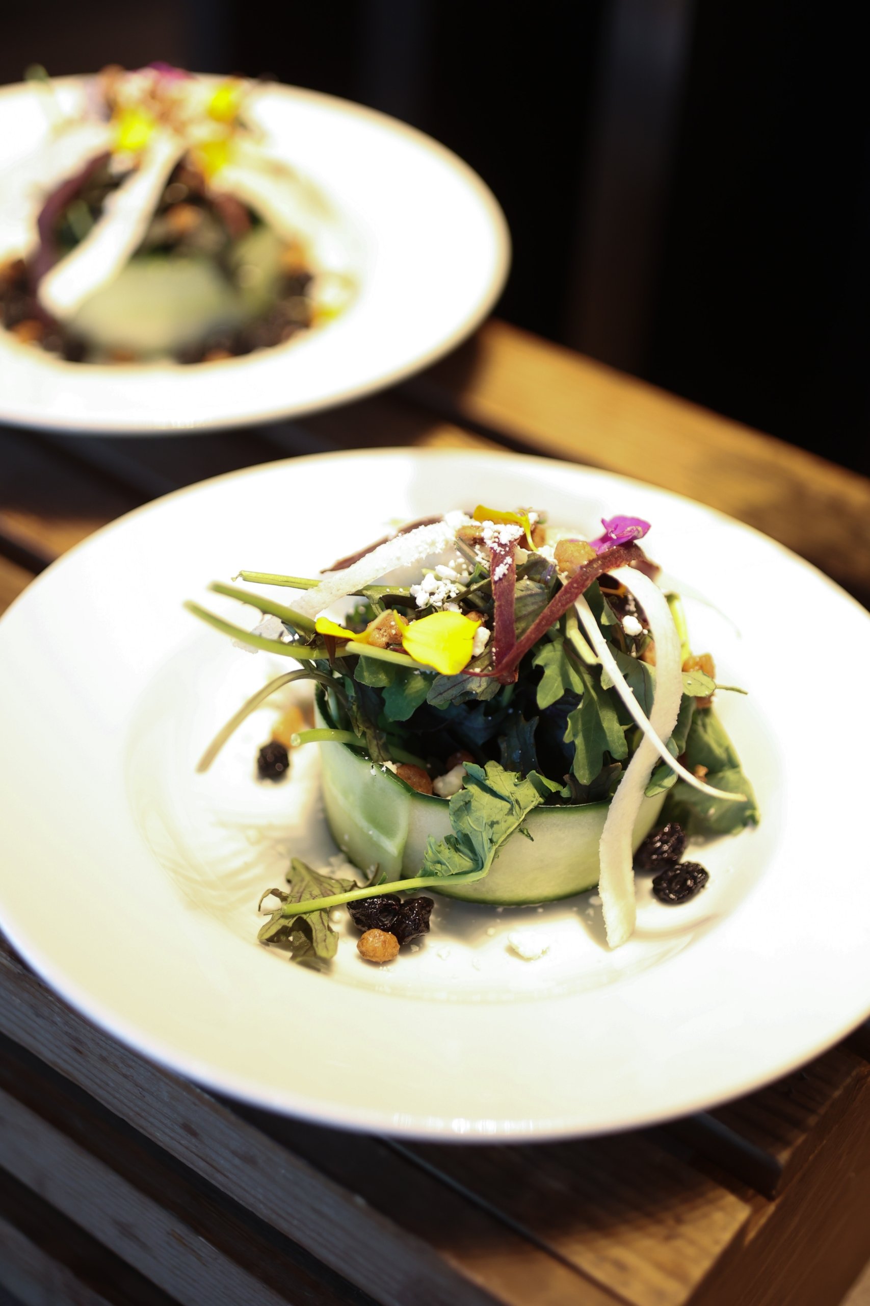A banquet Salad plated up